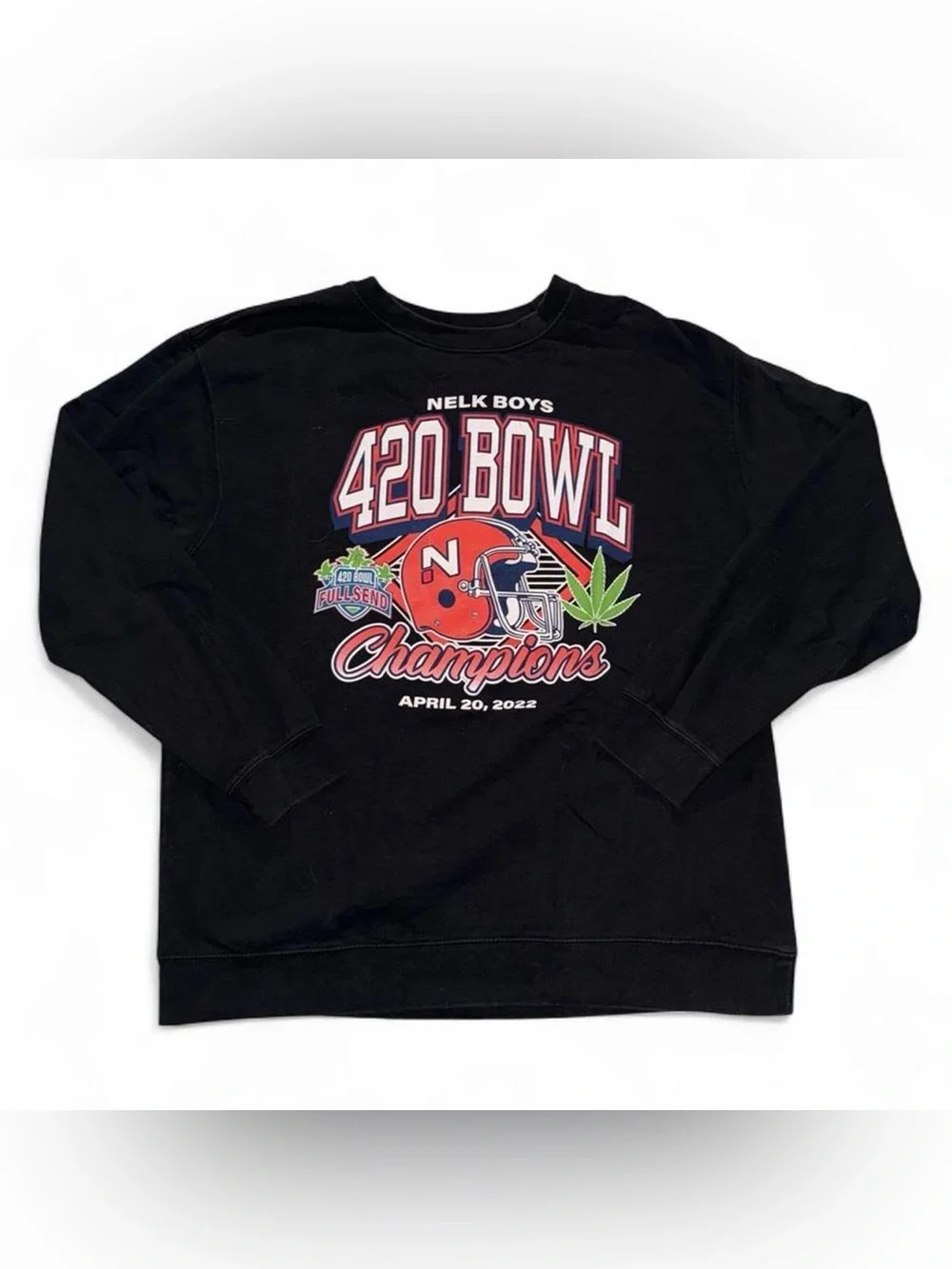 Nelk Boys 420 Bowl Champions Black Crewneck Sweatshirt